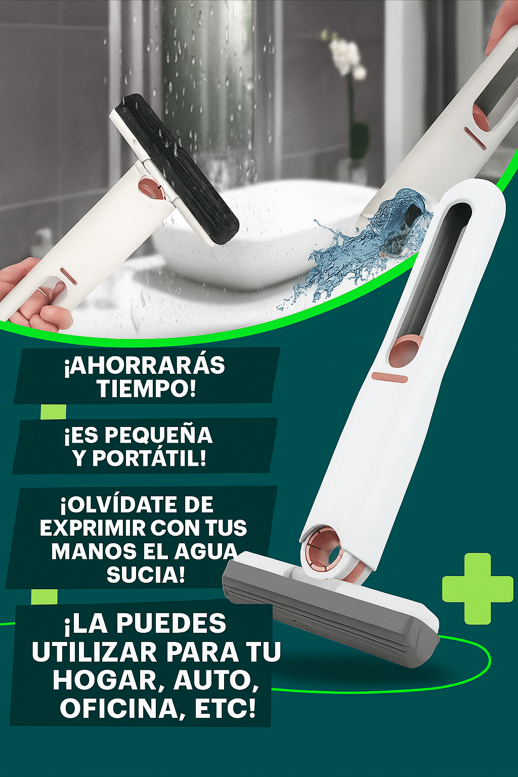 Mopa ExprimeFácil™ - La mini trapeadora mágica que limpia sin esfuerzo