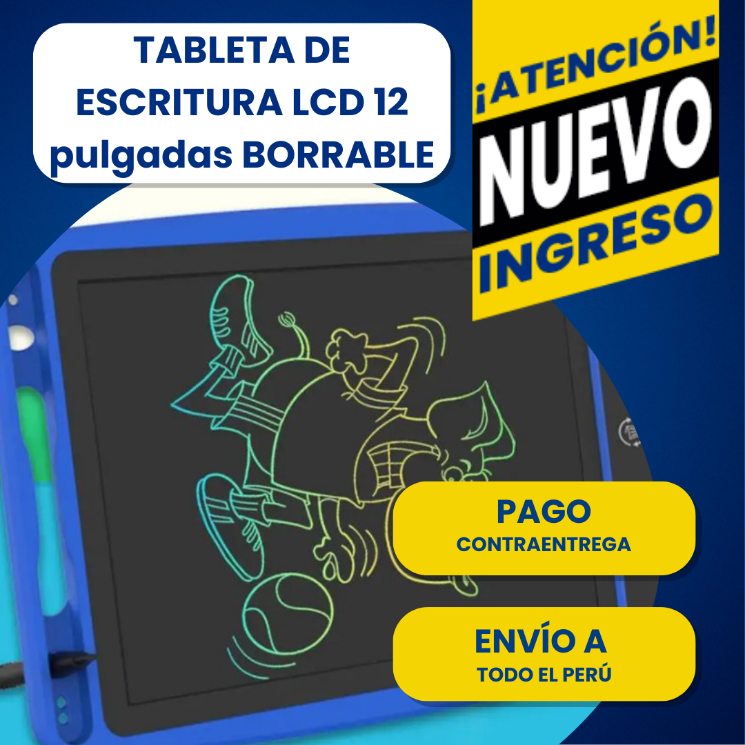 TABLETA DE ESCRITURA LCD 12 pulgadas BORRABLE🎨